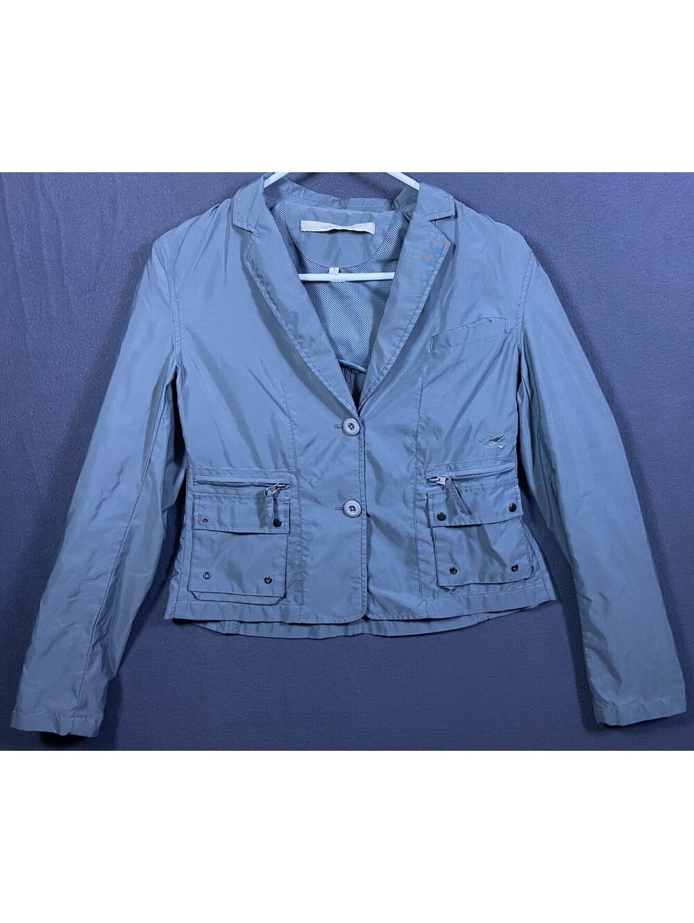Black Witch Brand Jacket Women 1 XS 17x19 Grey Classic Tailored Button Front EUC